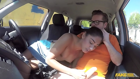 Sexy young chick masturbates with a dildo