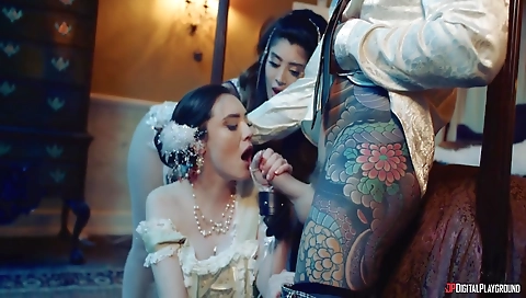 Sexy chick has busga wake up in her ass