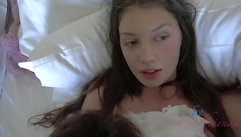 Slutty slut gets fucked by a huge housemaid and friend