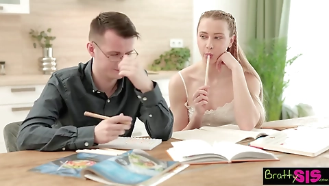 Blonde slut gets banged from behind by her boyfriend