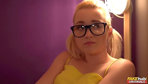 Cute blonde fucked and cum in her mouth