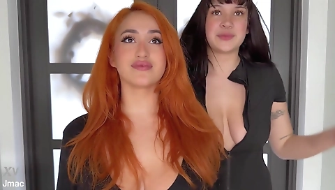 Blonde with huge tits gets a face full of cum