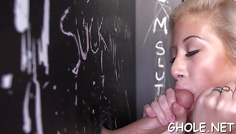 Sexy blonde gets fucked on a fat cock